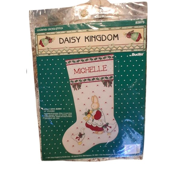Bucilla new Daisy Kingdom counted cross stitch Christmas Stocking kit 82875 - Picture 1 of 2